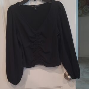 Banana Republic Black V-Neck Blouse